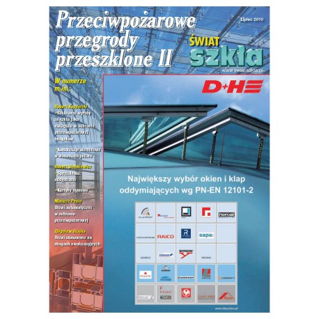 Przeciwpożarowe przegrody przeszklone II + Świat Szkła 7-8/2010